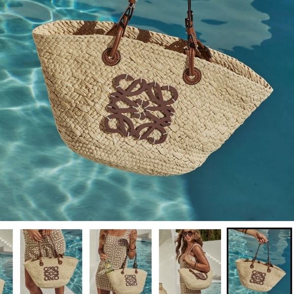 Elegant Cream Woven Tote Bag - Picture 2 of 5